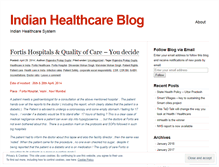 Tablet Screenshot of indianhealthcareblog.com